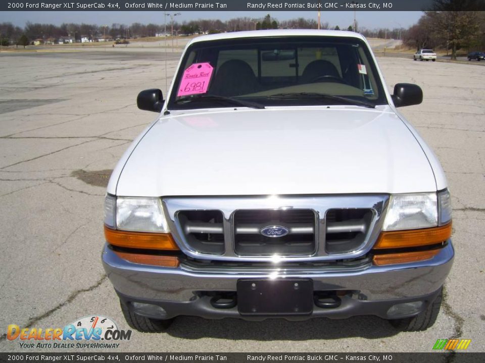 2000 Ford Ranger XLT SuperCab 4x4 Oxford White / Medium Prairie Tan Photo #3