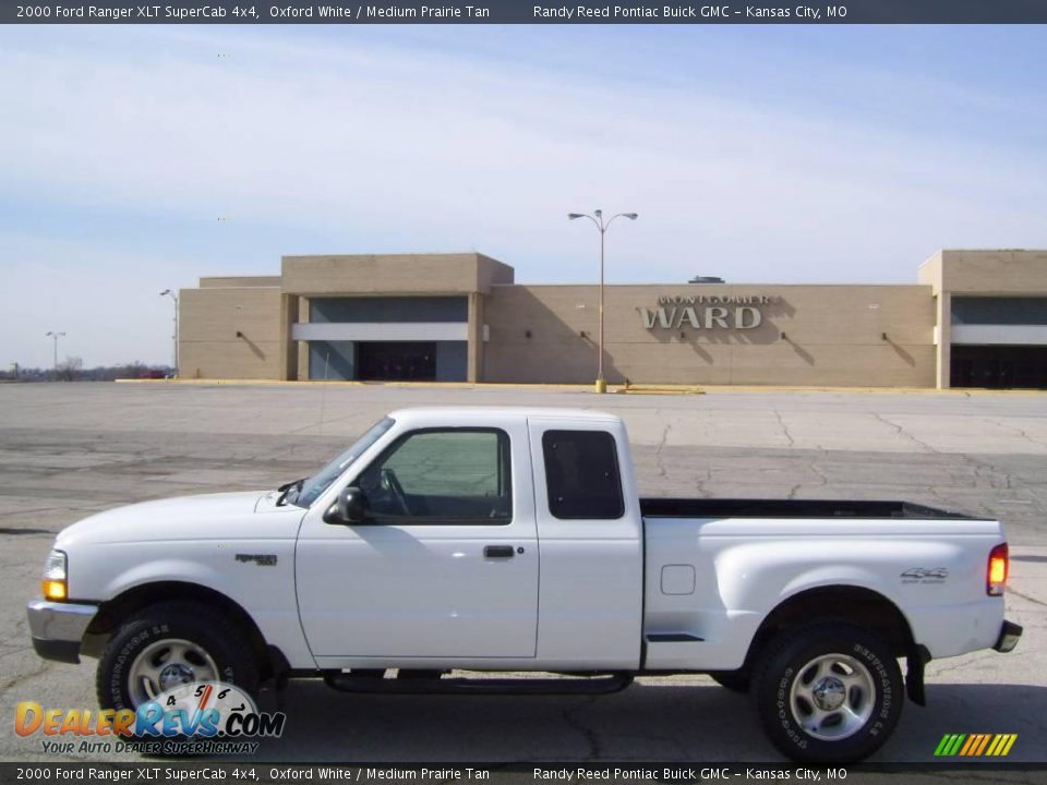 2000 Ford Ranger XLT SuperCab 4x4 Oxford White / Medium Prairie Tan Photo #5