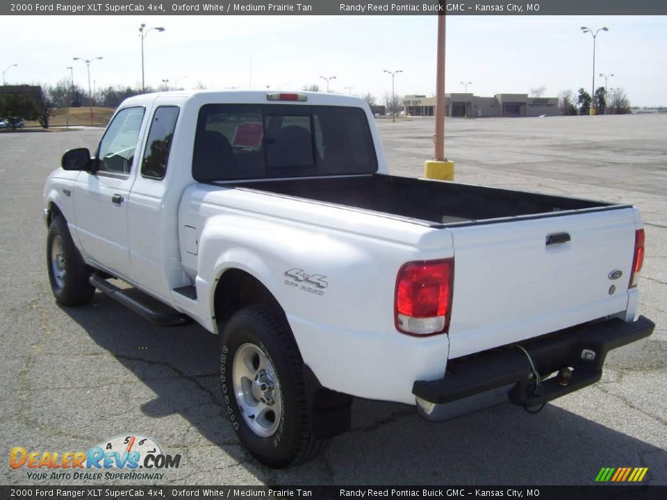 2000 Ford Ranger XLT SuperCab 4x4 Oxford White / Medium Prairie Tan Photo #6