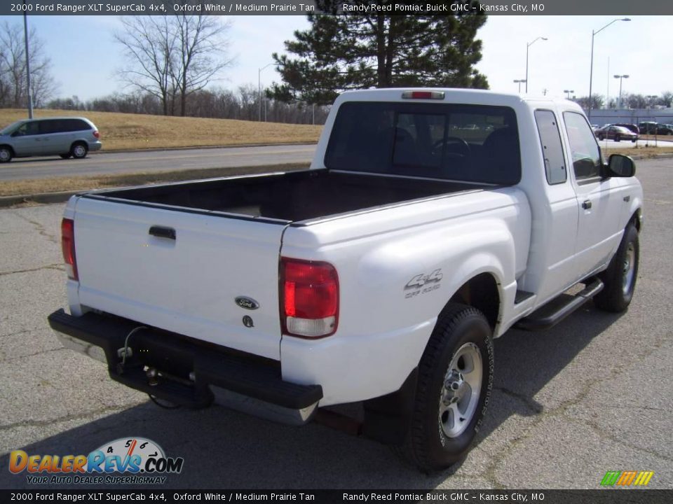 2000 Ford Ranger XLT SuperCab 4x4 Oxford White / Medium Prairie Tan Photo #8