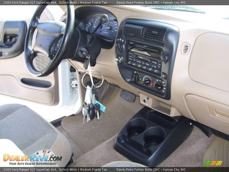 2000 Ford Ranger XLT SuperCab 4x4 Oxford White / Medium Prairie Tan Photo #13