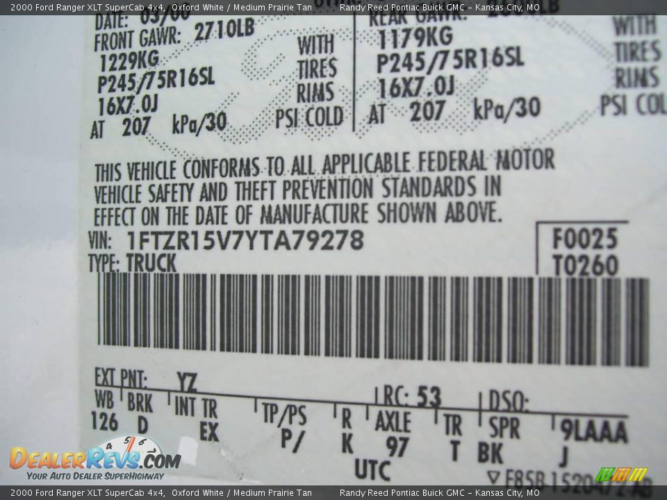 2000 Ford Ranger XLT SuperCab 4x4 Oxford White / Medium Prairie Tan Photo #14