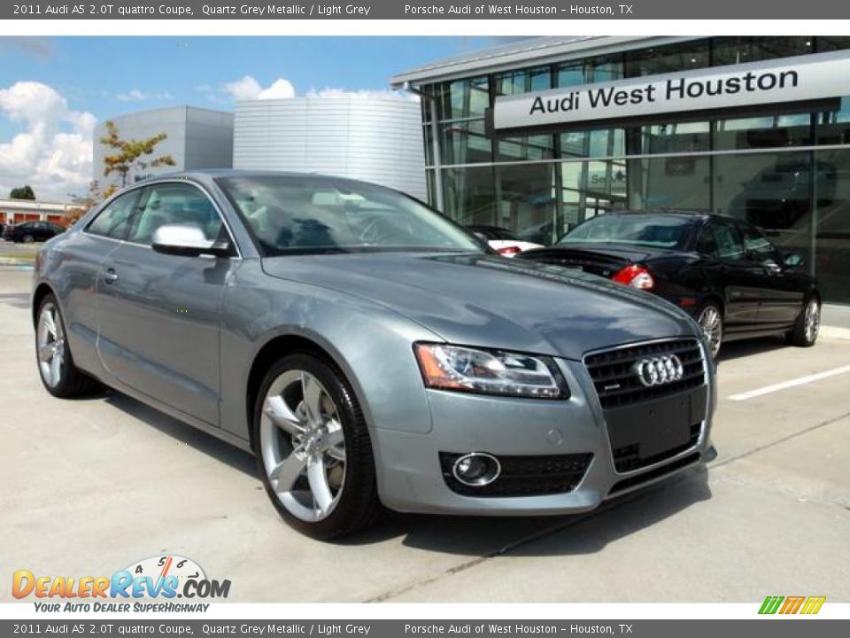 2011 Audi A5 2.0T quattro Coupe Quartz Grey Metallic / Light Grey Photo #1
