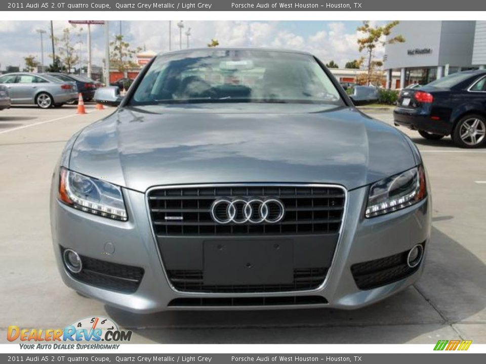 2011 Audi A5 2.0T quattro Coupe Quartz Grey Metallic / Light Grey Photo #2