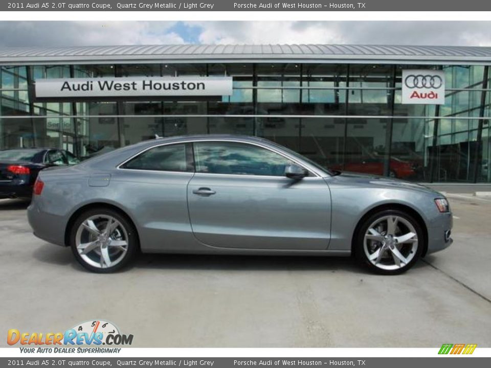 2011 Audi A5 2.0T quattro Coupe Quartz Grey Metallic / Light Grey Photo #3