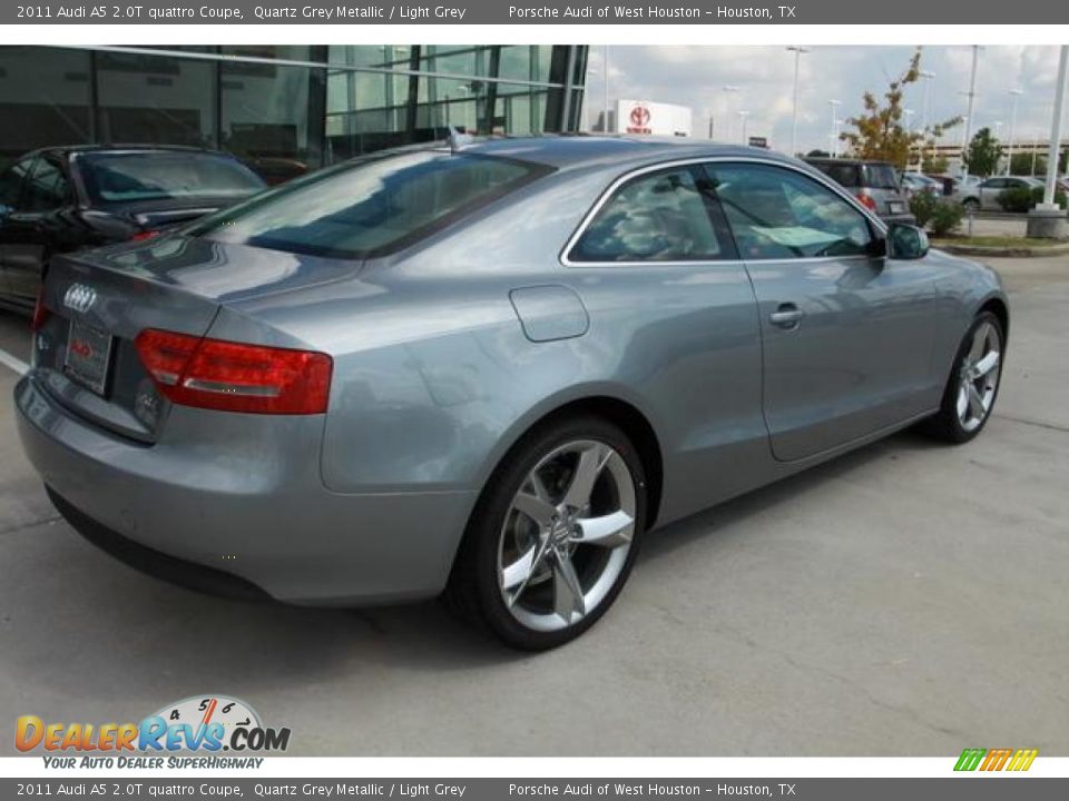 2011 Audi A5 2.0T quattro Coupe Quartz Grey Metallic / Light Grey Photo #4