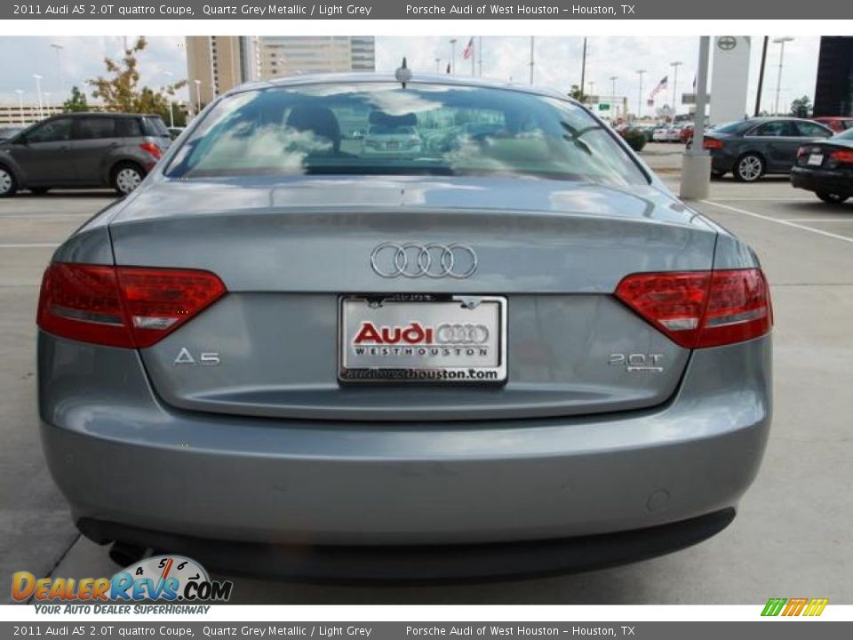 2011 Audi A5 2.0T quattro Coupe Quartz Grey Metallic / Light Grey Photo #5
