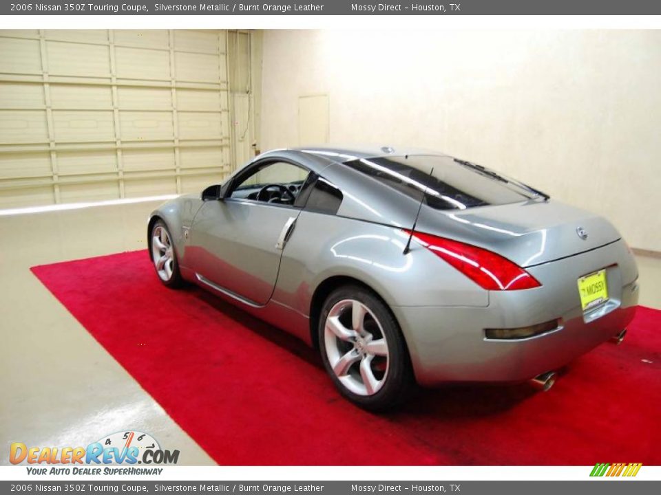 2006 Nissan 350Z Touring Coupe Silverstone Metallic / Burnt Orange Leather Photo #4