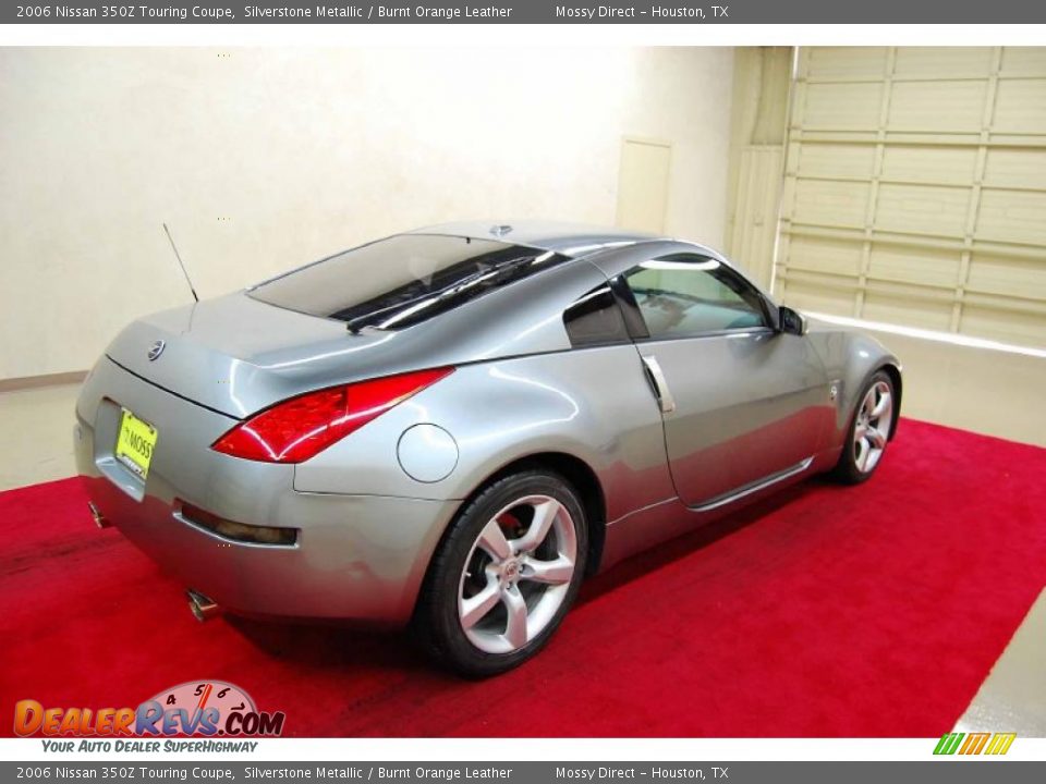 2006 Nissan 350Z Touring Coupe Silverstone Metallic / Burnt Orange Leather Photo #5