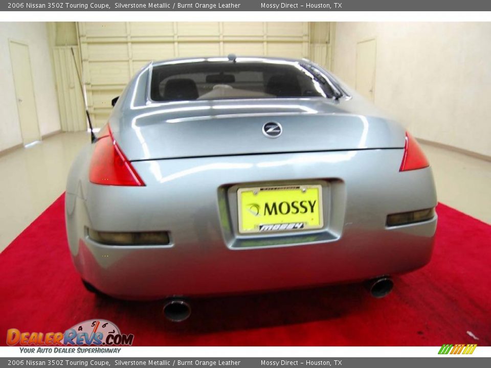 2006 Nissan 350Z Touring Coupe Silverstone Metallic / Burnt Orange Leather Photo #7