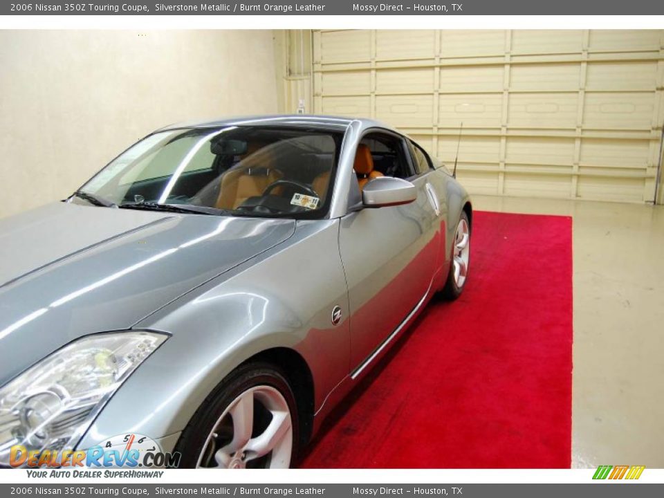 2006 Nissan 350Z Touring Coupe Silverstone Metallic / Burnt Orange Leather Photo #11