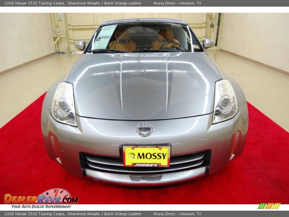 2006 Nissan 350Z Touring Coupe Silverstone Metallic / Burnt Orange Leather Photo #12