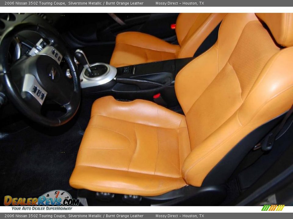 2006 Nissan 350Z Touring Coupe Silverstone Metallic / Burnt Orange Leather Photo #15