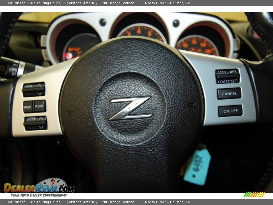 2006 Nissan 350Z Touring Coupe Silverstone Metallic / Burnt Orange Leather Photo #25