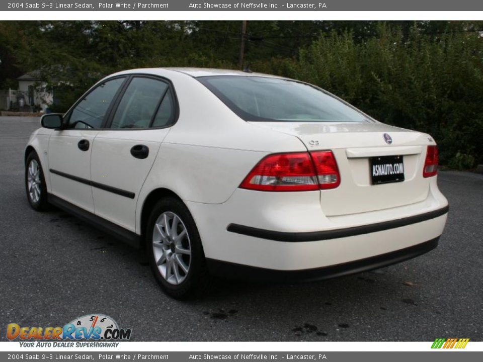 2004 Saab 9-3 Linear Sedan Polar White / Parchment Photo #4