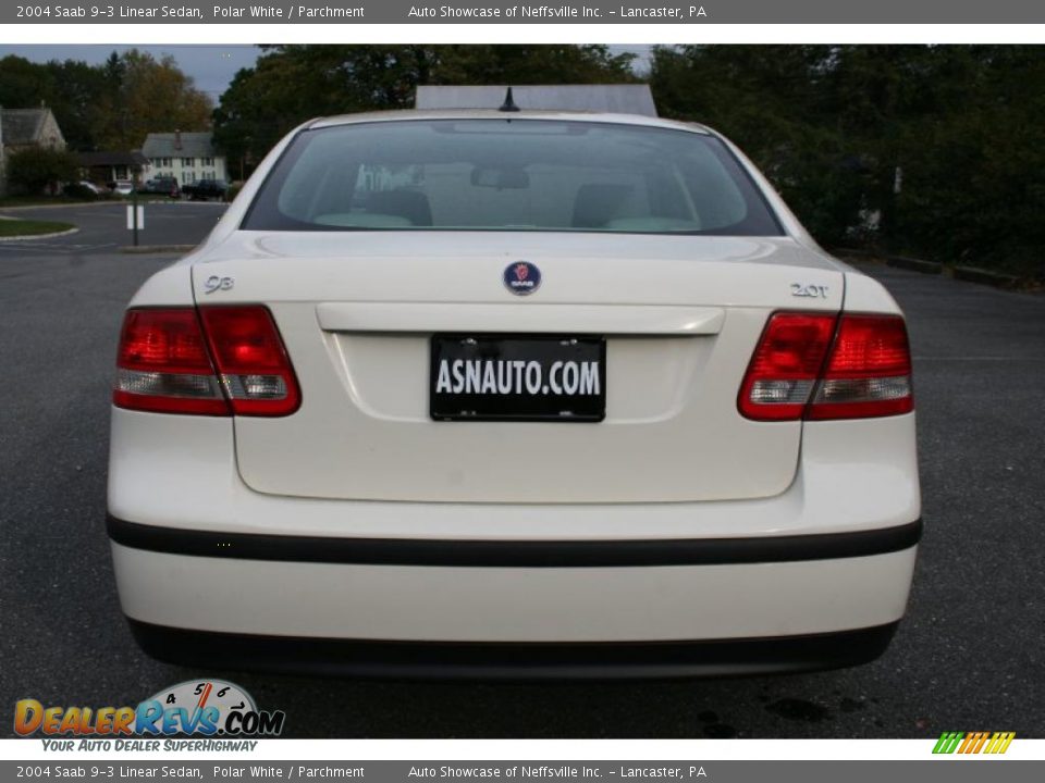 2004 Saab 9-3 Linear Sedan Polar White / Parchment Photo #5