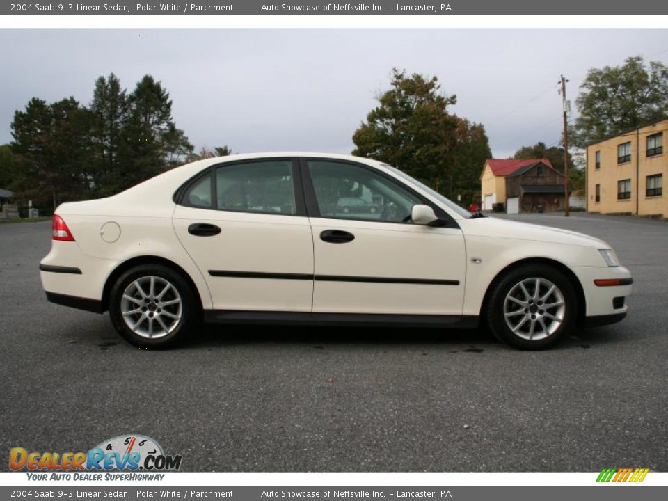 2004 Saab 9-3 Linear Sedan Polar White / Parchment Photo #7