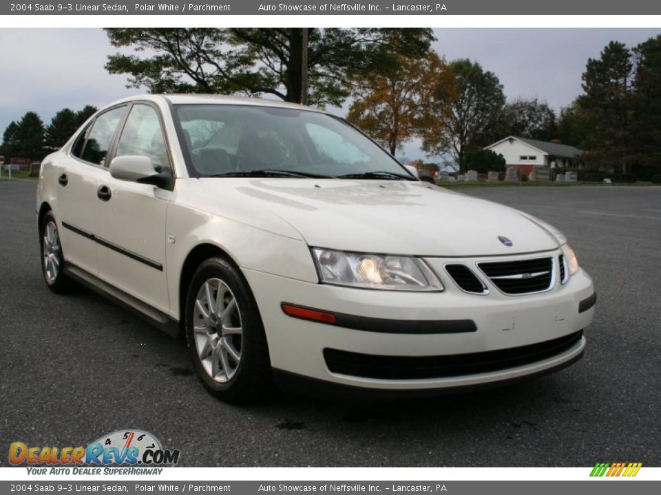 2004 Saab 9-3 Linear Sedan Polar White / Parchment Photo #8