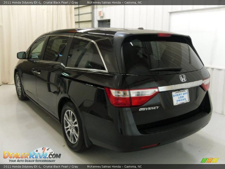 2011 Honda Odyssey EX-L Crystal Black Pearl / Gray Photo #2