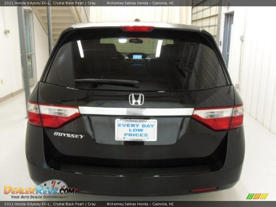 2011 Honda Odyssey EX-L Crystal Black Pearl / Gray Photo #3