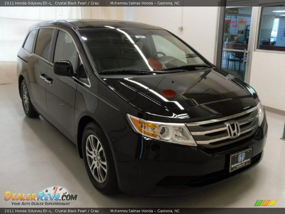 2011 Honda Odyssey EX-L Crystal Black Pearl / Gray Photo #5