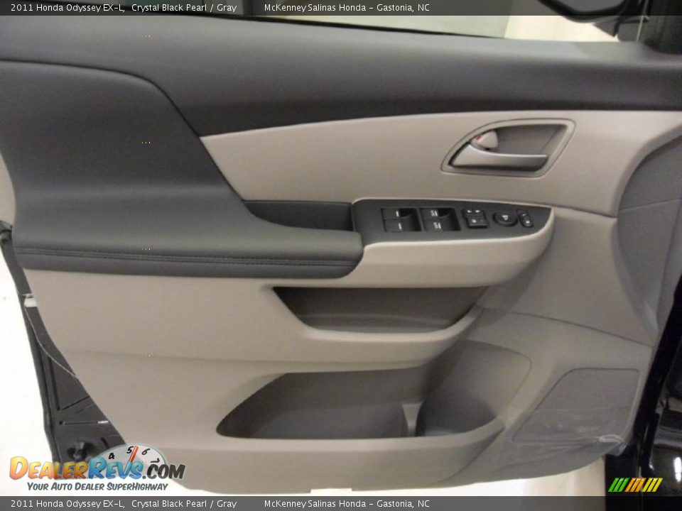 2011 Honda Odyssey EX-L Crystal Black Pearl / Gray Photo #11
