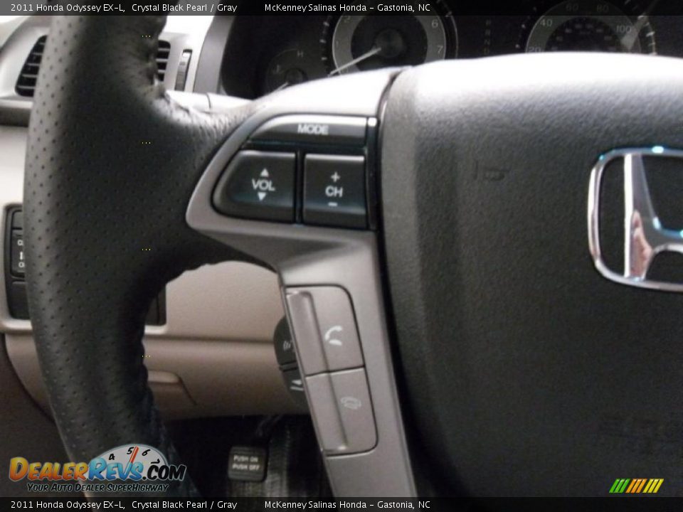 2011 Honda Odyssey EX-L Crystal Black Pearl / Gray Photo #12