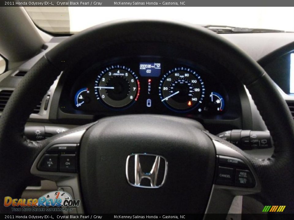 2011 Honda Odyssey EX-L Crystal Black Pearl / Gray Photo #14