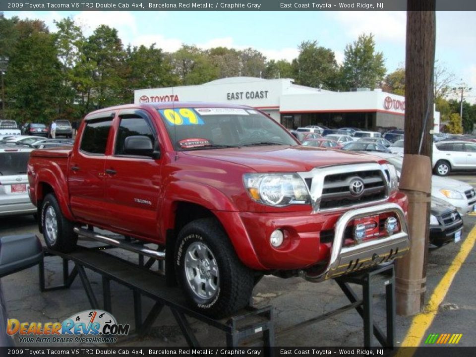 2009 Toyota Tacoma V6 TRD Double Cab 4x4 Barcelona Red Metallic / Graphite Gray Photo #1