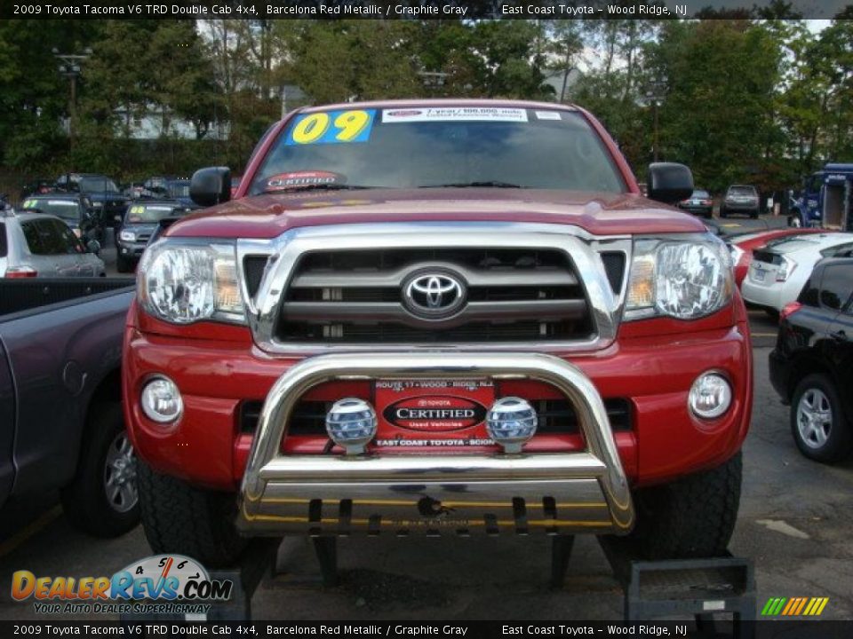 2009 Toyota Tacoma V6 TRD Double Cab 4x4 Barcelona Red Metallic / Graphite Gray Photo #2