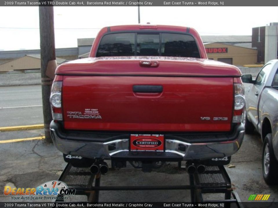 2009 Toyota Tacoma V6 TRD Double Cab 4x4 Barcelona Red Metallic / Graphite Gray Photo #4