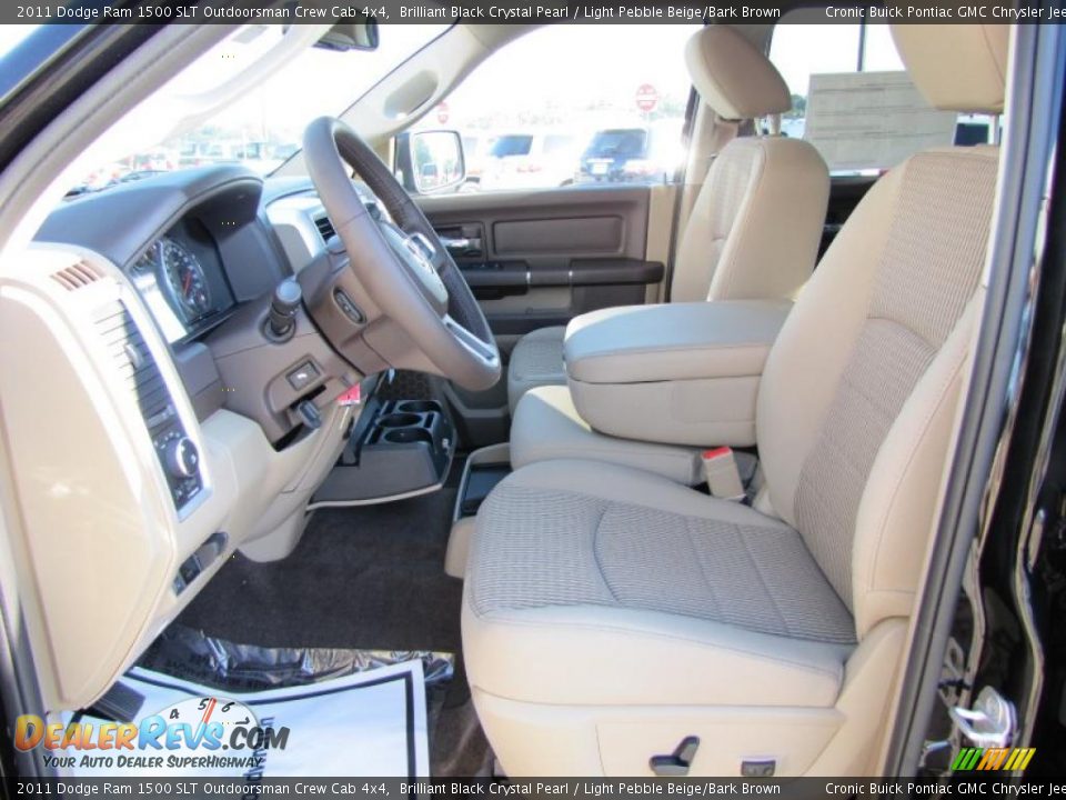 Light Pebble Beige/Bark Brown Interior - 2011 Dodge Ram 1500 SLT Outdoorsman Crew Cab 4x4 Photo #12