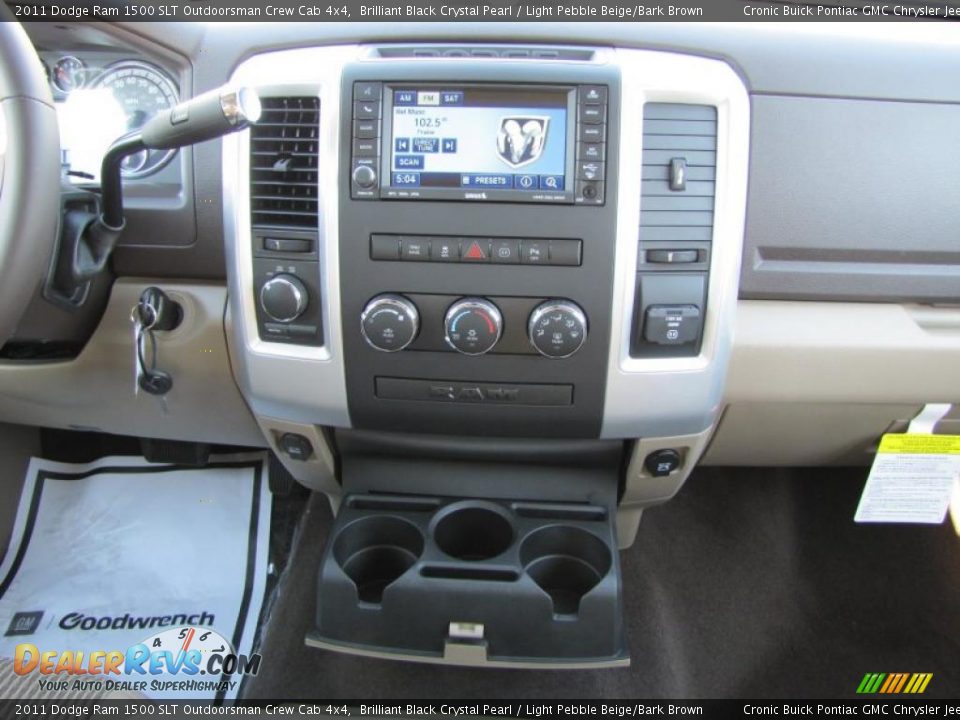 2011 Dodge Ram 1500 SLT Outdoorsman Crew Cab 4x4 Brilliant Black Crystal Pearl / Light Pebble Beige/Bark Brown Photo #17