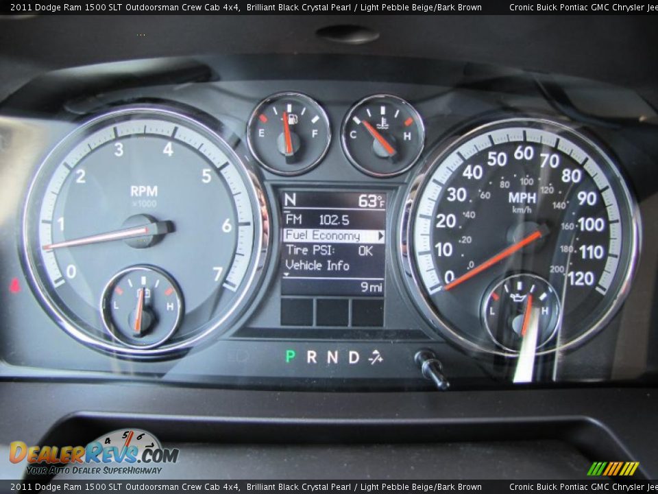 2011 Dodge Ram 1500 SLT Outdoorsman Crew Cab 4x4 Gauges Photo #19