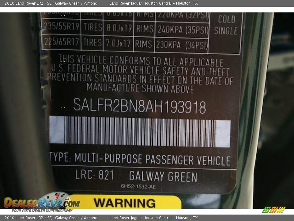 2010 Land Rover LR2 HSE Galway Green / Almond Photo #19