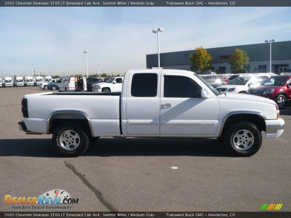 2003 Chevrolet Silverado 1500 LT Extended Cab 4x4 Summit White / Medium Gray Photo #3