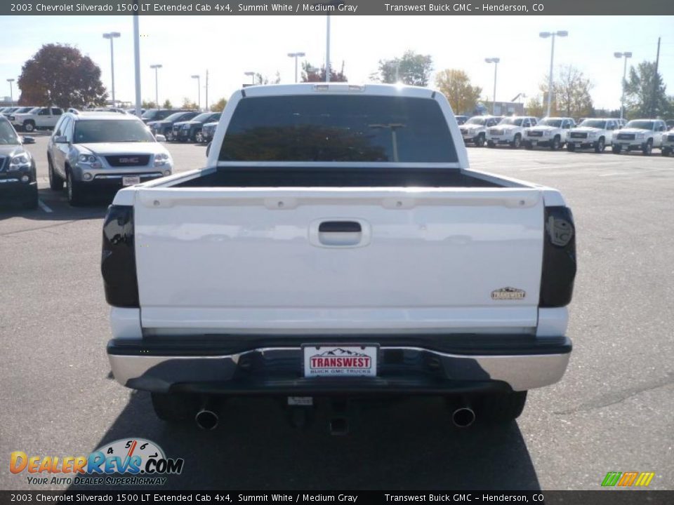 2003 Chevrolet Silverado 1500 LT Extended Cab 4x4 Summit White / Medium Gray Photo #4