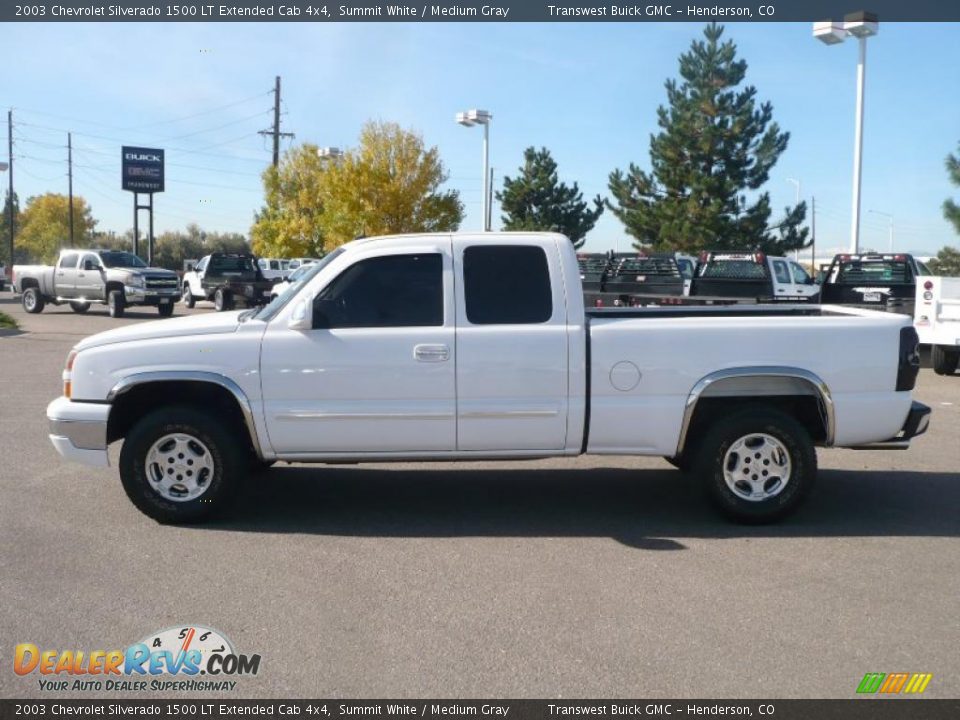 2003 Chevrolet Silverado 1500 LT Extended Cab 4x4 Summit White / Medium Gray Photo #5