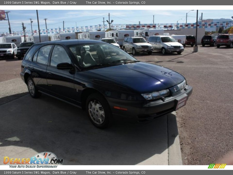 1999 Saturn S Series SW1 Wagon Dark Blue / Gray Photo #2