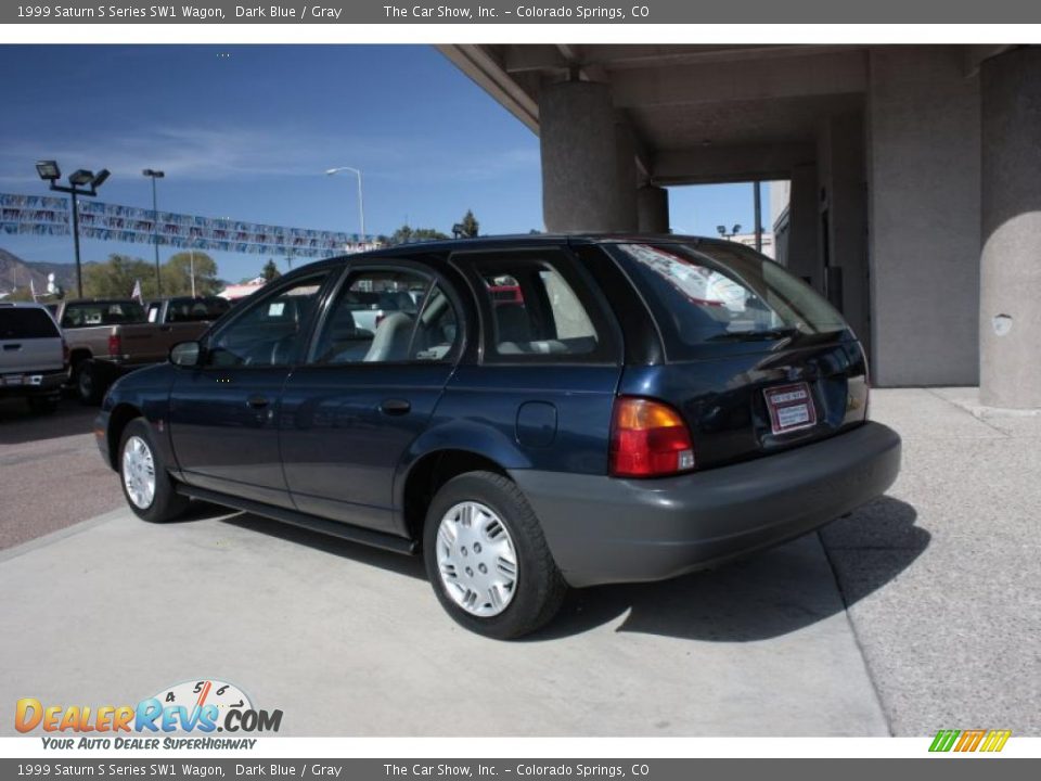 1999 Saturn S Series SW1 Wagon Dark Blue / Gray Photo #4