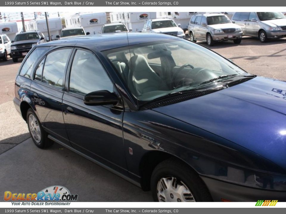 1999 Saturn S Series SW1 Wagon Dark Blue / Gray Photo #17