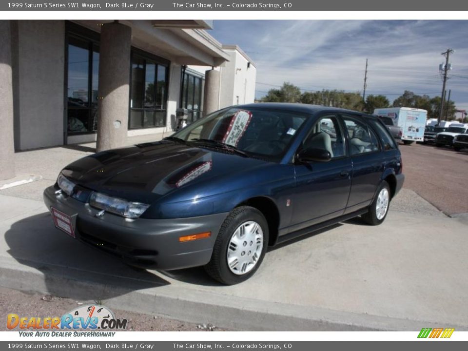 1999 Saturn S Series SW1 Wagon Dark Blue / Gray Photo #23