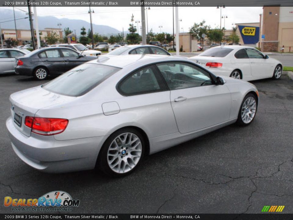 2009 BMW 3 Series 328i Coupe Titanium Silver Metallic / Black Photo #9