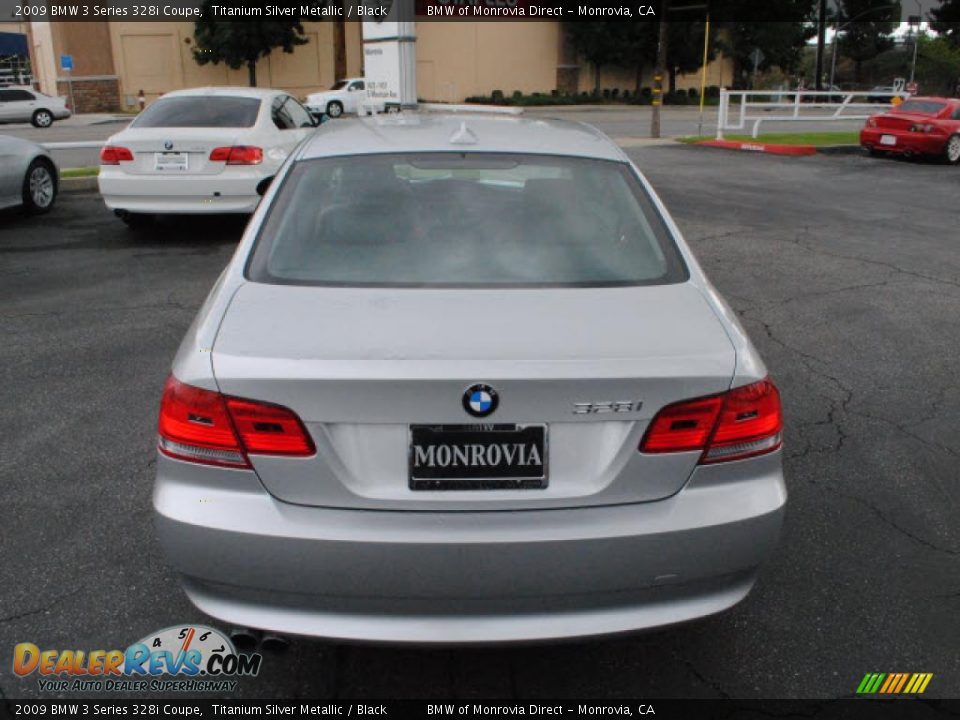 2009 BMW 3 Series 328i Coupe Titanium Silver Metallic / Black Photo #10