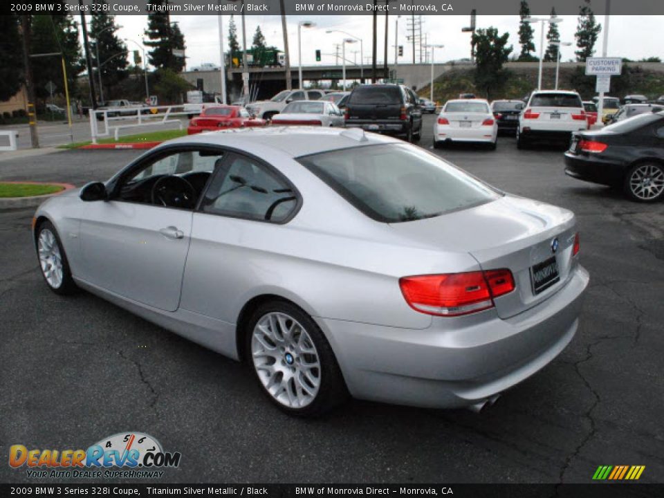 2009 BMW 3 Series 328i Coupe Titanium Silver Metallic / Black Photo #12