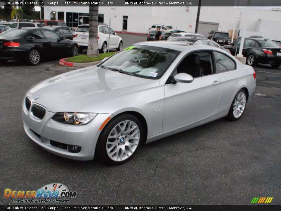 2009 BMW 3 Series 328i Coupe Titanium Silver Metallic / Black Photo #15