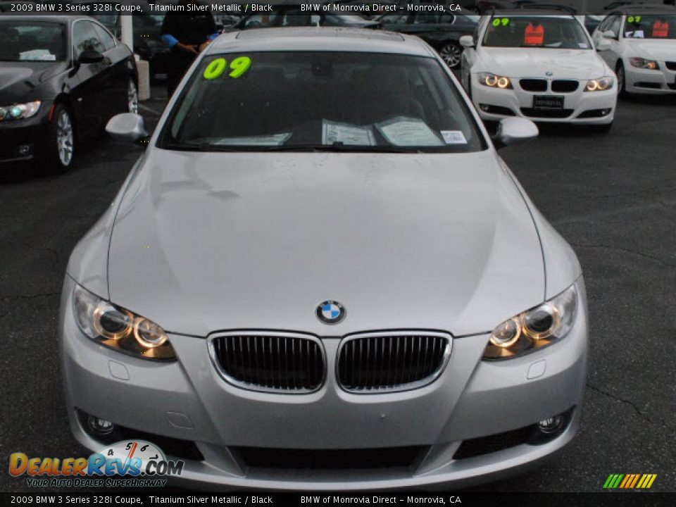 2009 BMW 3 Series 328i Coupe Titanium Silver Metallic / Black Photo #25