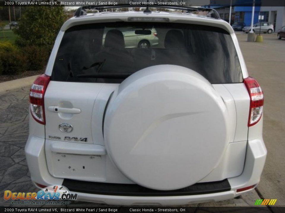 2009 Toyota RAV4 Limited V6 Blizzard White Pearl / Sand Beige Photo #8