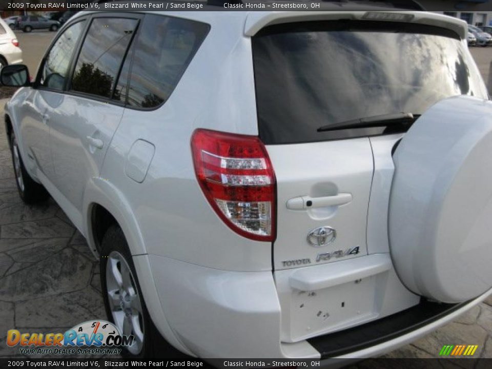2009 Toyota RAV4 Limited V6 Blizzard White Pearl / Sand Beige Photo #9