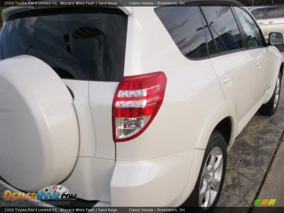 2009 Toyota RAV4 Limited V6 Blizzard White Pearl / Sand Beige Photo #10